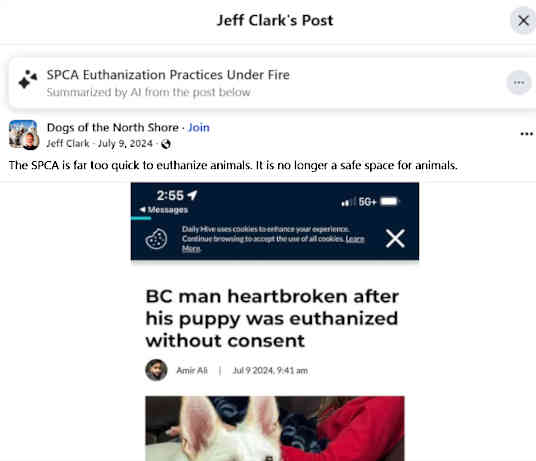 BC man heart broken after the BC SPCA euthanized his puppy